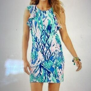 Never worn but tags are off. Lilly Pulitzer Esmerelda Dress Jet stream
